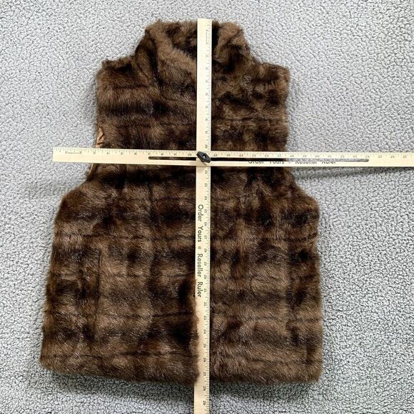 Newport News Faux Fur Vest Women's Y2k Brown Medium - Picture 3 of 5